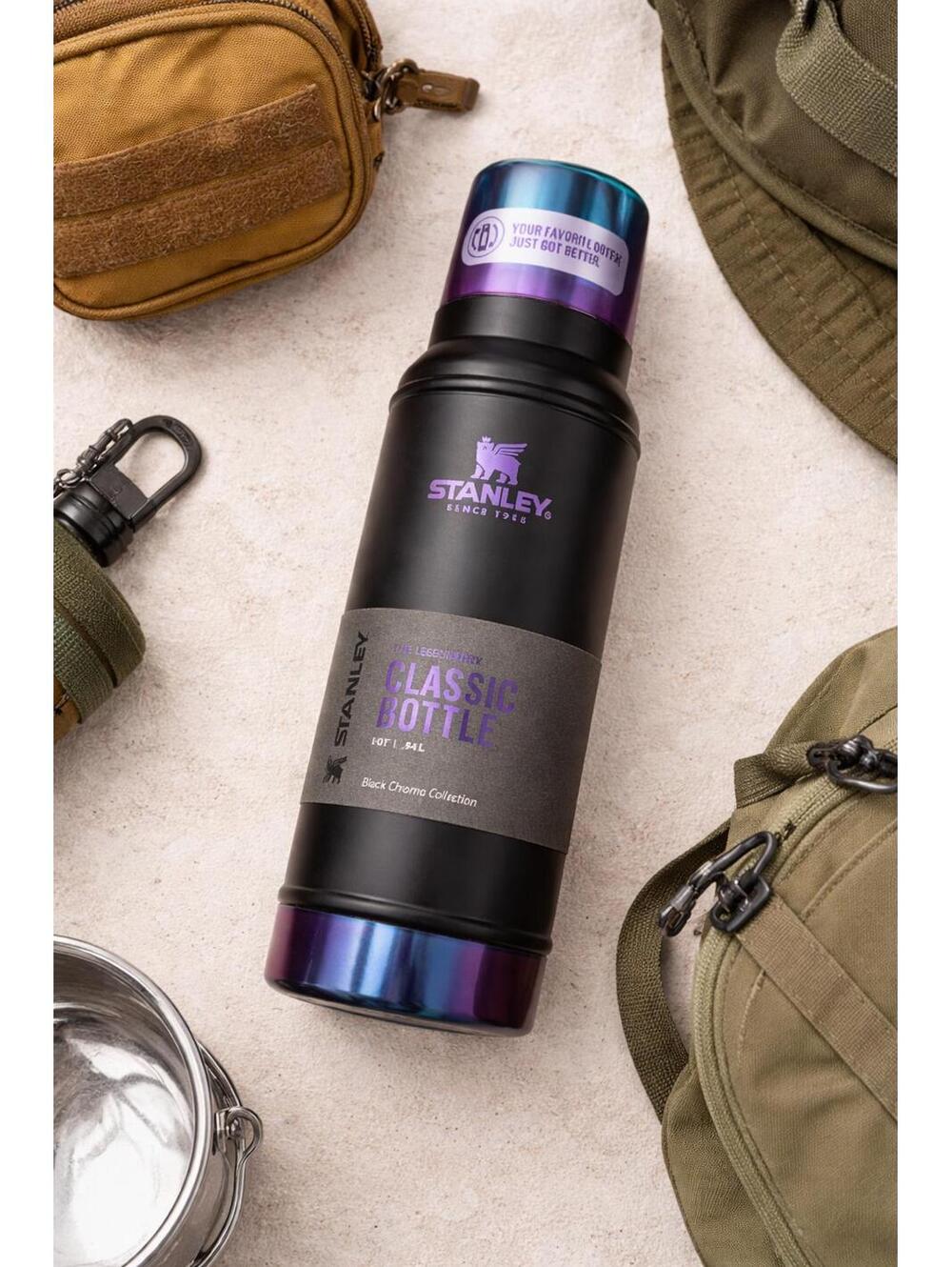 NEW STANLEY BLACK CHROMA CLASSIC LEGENDARY BOTTLE 1.0 QT LIMITED EDITION THERMOS